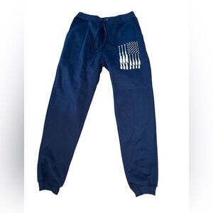 NWOT‎ Men’s LargeNavy Shein American Flag Sweatpants